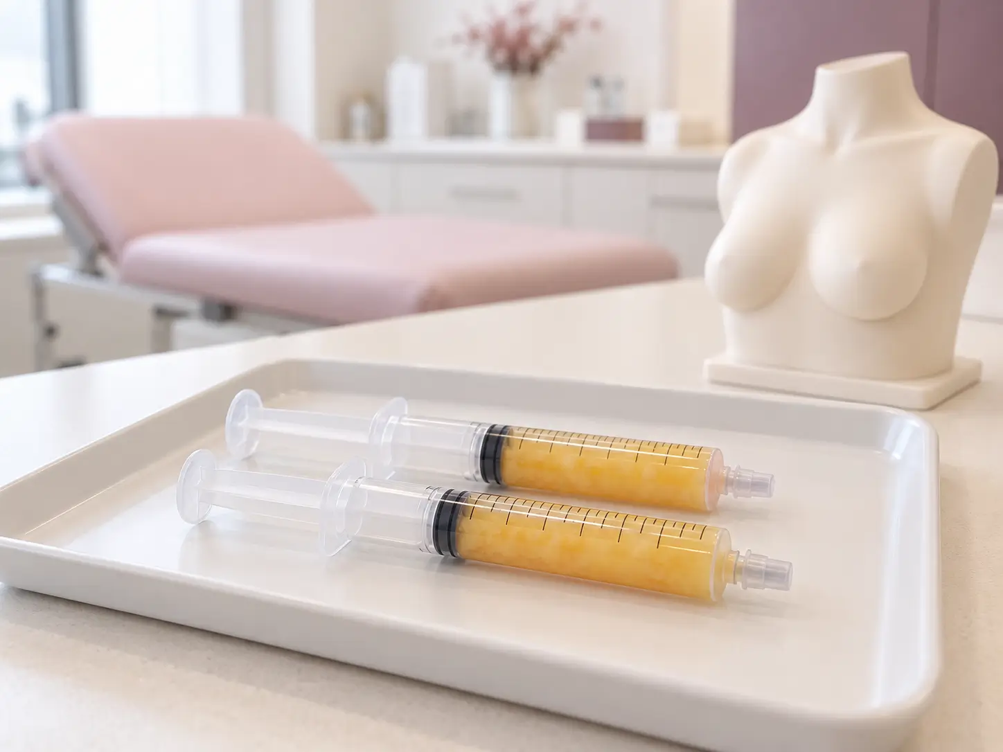 Seringues de graisse pour le lipofilling des seins à Tanger